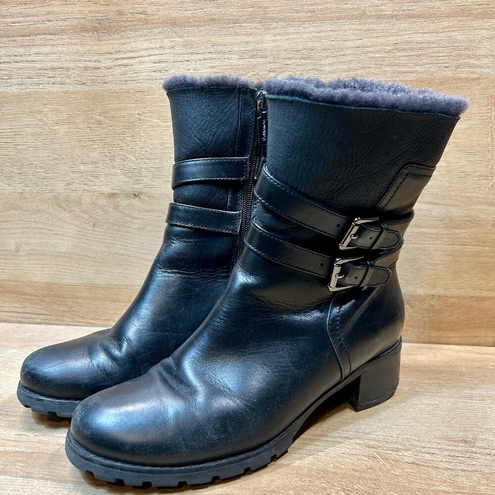 Blondo Size 7 1/2 women's ankle Boots, black leather heeled